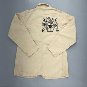 Vintage 50s 1951 UNC Tar Heels Beer Jacket Chore Canvas Sanforized